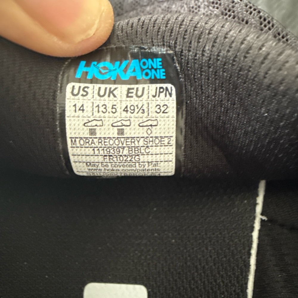 Hoka One One Black Recovery Footwear